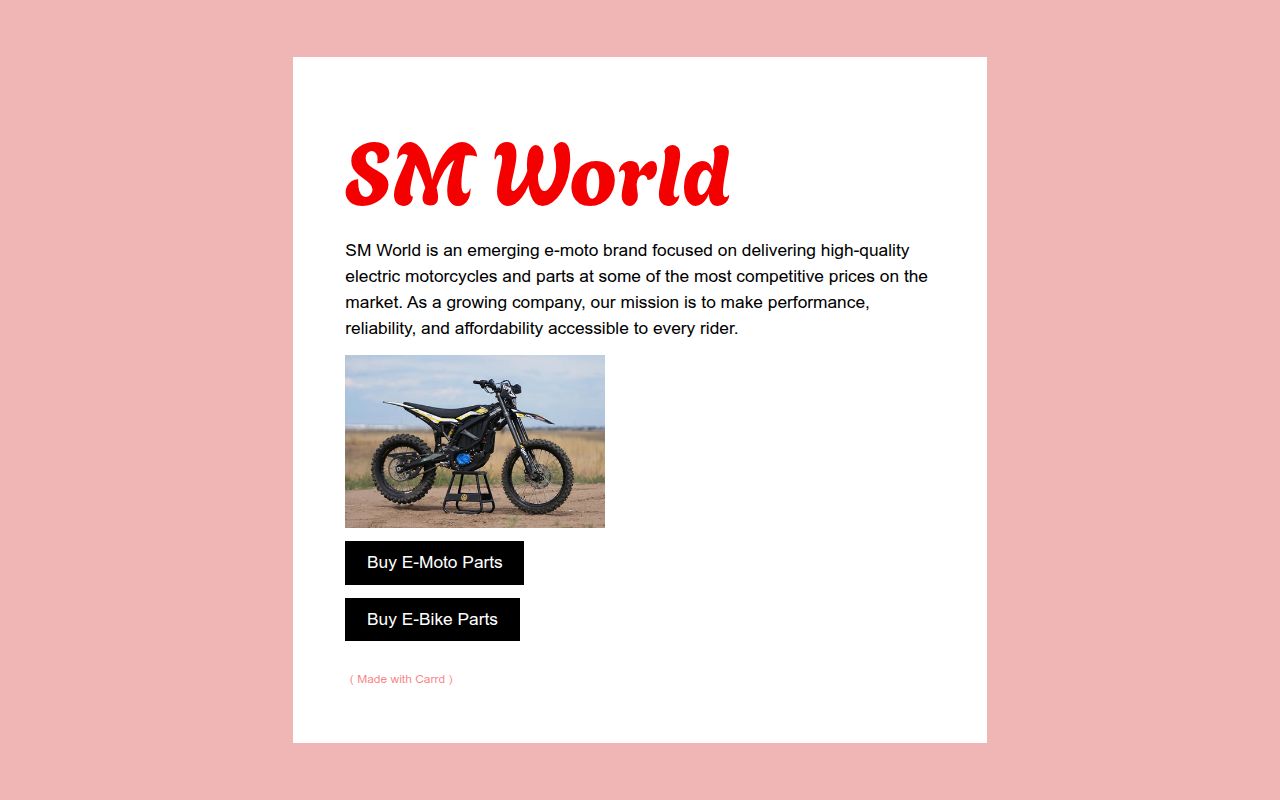 Carrd profile picture for @smworld